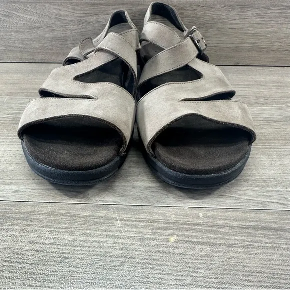 Mephisto Slingback Sandals Tan Leather Strappy Shock Absorber Size 10.5 EUR 41