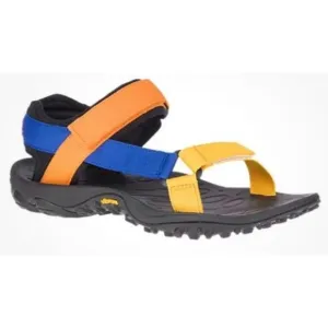 Merrell Men’s Kahuna Blue Orange Strappy Sandals Hook Loop Vibram Men Sz 11