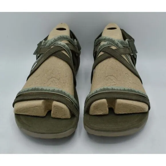 Merrell Women Size 10 Terran 3 Cush Lattice Olive Open Toe Strappy Sandals Shoes