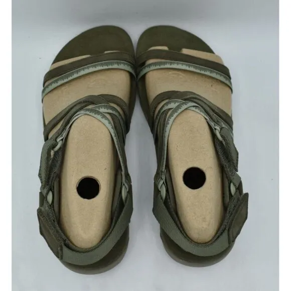 Merrell Women Size 10 Terran 3 Cush Lattice Olive Open Toe Strappy Sandals Shoes