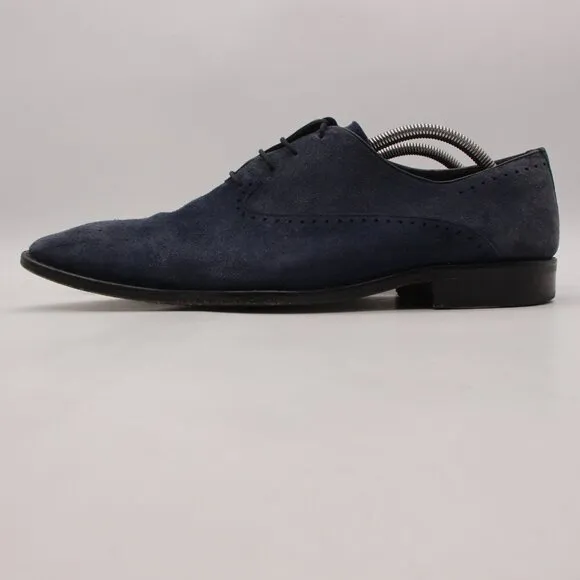 MEZLAN Blue Suede Men's Size 11 M Lace Up Dress Shoes 15357