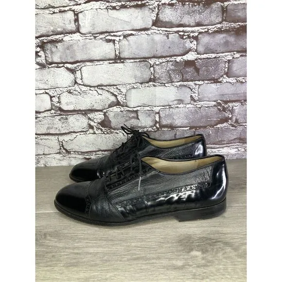Mezlan Cantabria Black Leather Cap Toe Oxfords Dress Shoes Men’s Sz 10W US/43EU