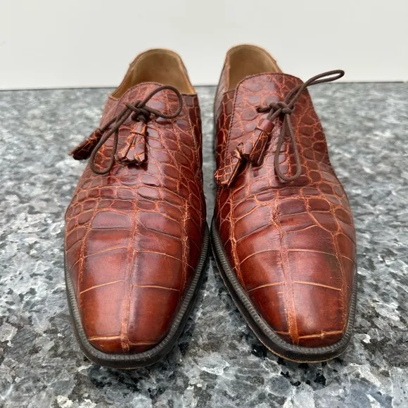 Mezlan Genuine Alligator dress shoes Men’s size 8