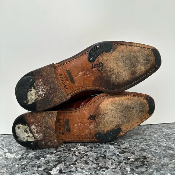 Mezlan Genuine Alligator dress shoes Men’s size 8