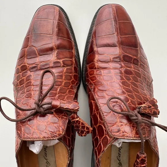 Mezlan Genuine Alligator dress shoes Men’s size 8