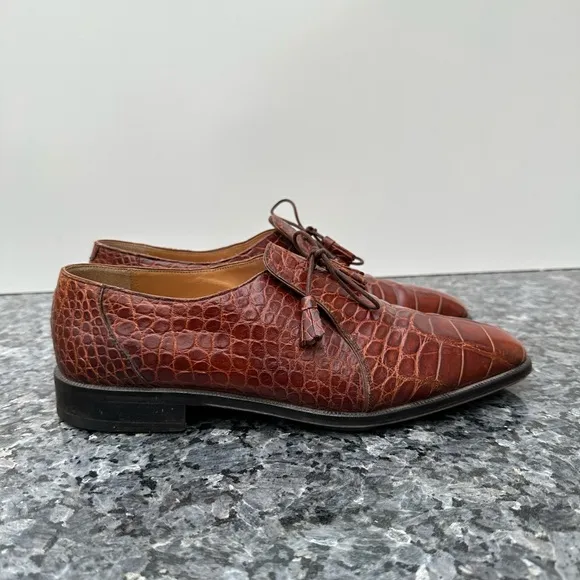 Mezlan Genuine Alligator dress shoes Men’s size 8