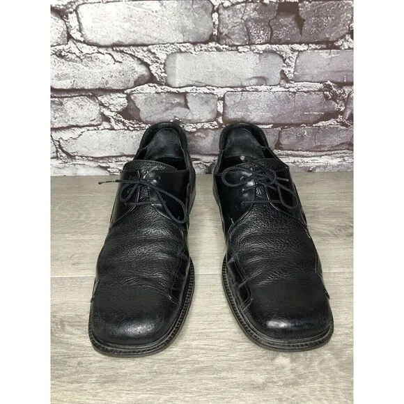 Mezlan Picasso Black Leather Lace Up Oxfords Dress Shoes Men’s Sz 9M US/42EU