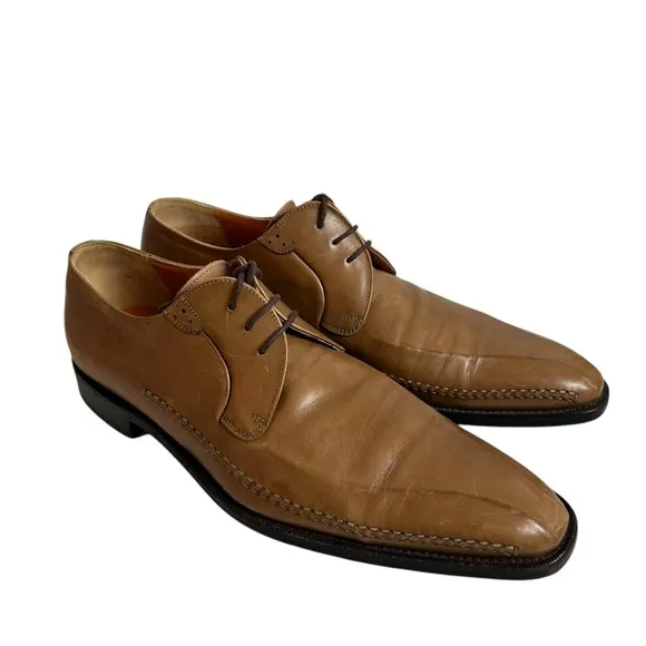 Mezlan Santana Brown Leather Oxford Dress Shoes Men's SZ 10.5M