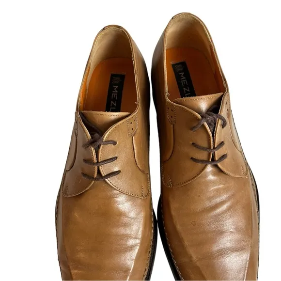 Mezlan Santana Brown Leather Oxford Dress Shoes Men's SZ 10.5M