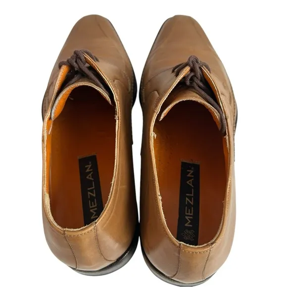 Mezlan Santana Brown Leather Oxford Dress Shoes Men's SZ 10.5M
