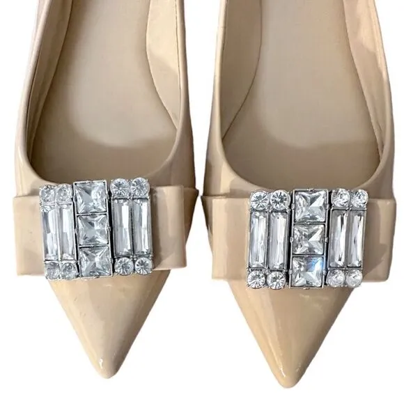 MICHAEL Michael Kors Michelle Pointed-Toe Flats in the Size 9M in Light Blush