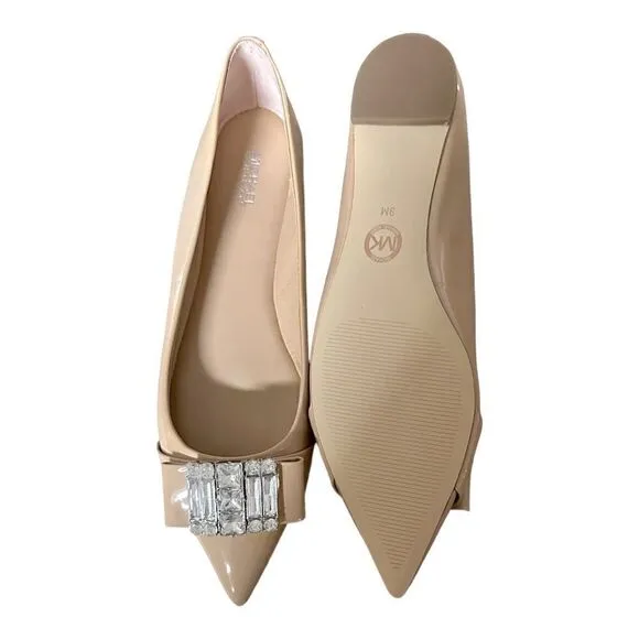MICHAEL Michael Kors Michelle Pointed-Toe Flats in the Size 9M in Light Blush