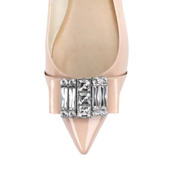 MICHAEL Michael Kors Michelle Pointed-Toe Flats in the Size 9M in Light Blush