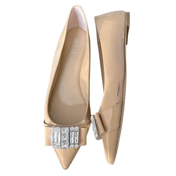 MICHAEL Michael Kors Michelle Pointed-Toe Flats in the Size 9M in Light Blush