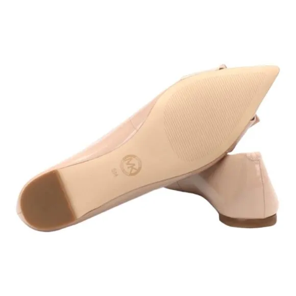 MICHAEL Michael Kors Michelle Pointed-Toe Flats in the Size 9M in Light Blush