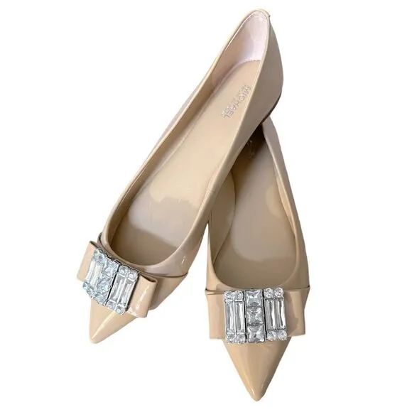 MICHAEL Michael Kors Michelle Pointed-Toe Flats in the Size 9M in Light Blush
