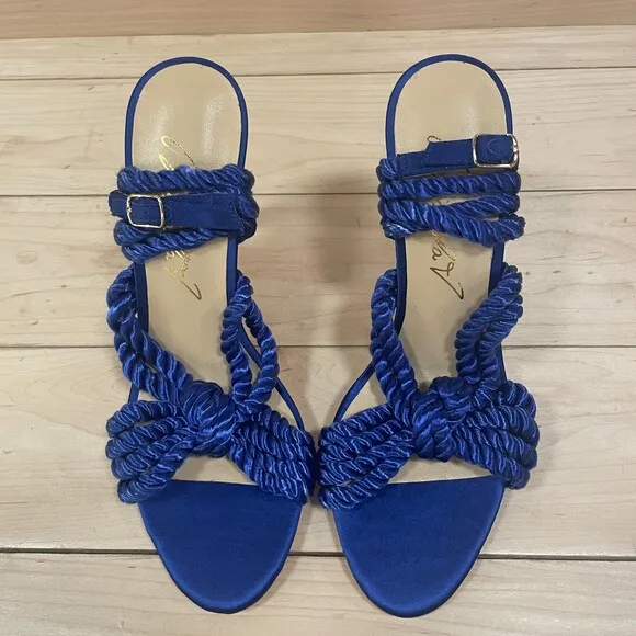 Michaela V Braided Strappy High Heels Blue 39 EU