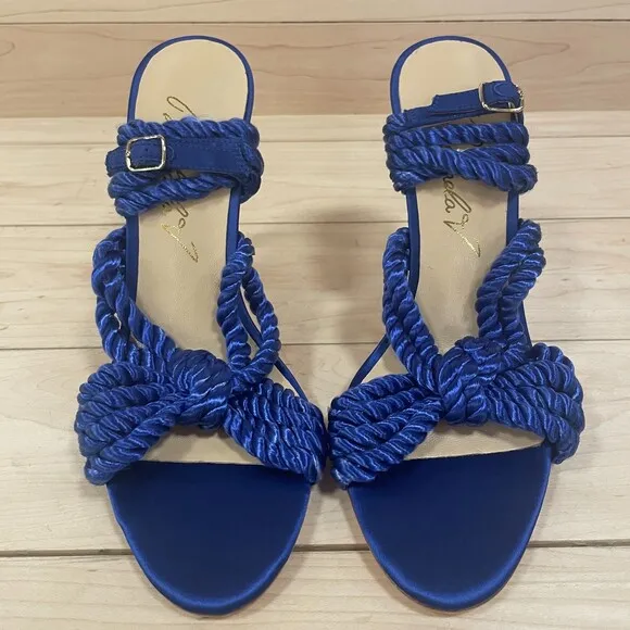 Michaela V Braided Strappy High Heels Blue 39 EU