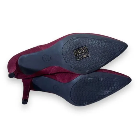 Michael Michael Kors Viola Flex Burgundy Suede Women's 9.5 M
