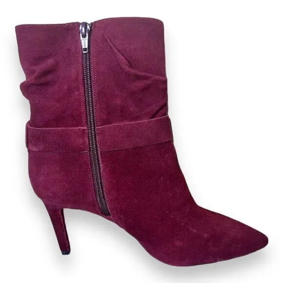 Michael Michael Kors Viola Flex Burgundy Suede Women's 9.5 M