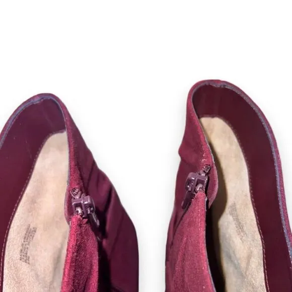 Michael Michael Kors Viola Flex Burgundy Suede Women's 9.5 M