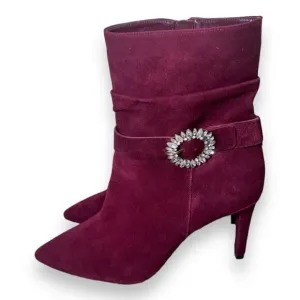 Michael Michael Kors Viola Flex Burgundy Suede Women's 9.5 M