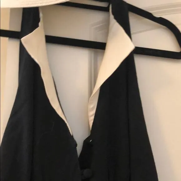 Midi dress - Halter detail  Black &amp; White