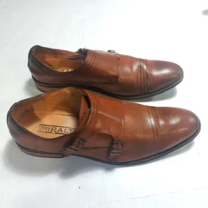 Miralto Double Monk Strap Dress Shoes, Men's Leather Cognac Size 12
