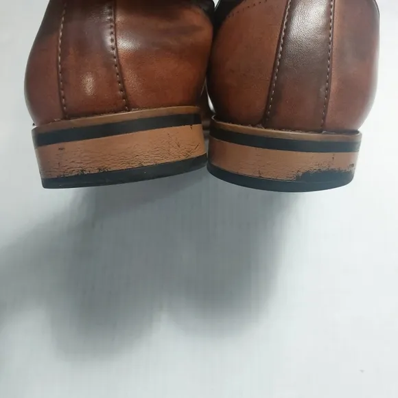 Miralto Double Monk Strap Dress Shoes, Men's Leather Cognac Size 12