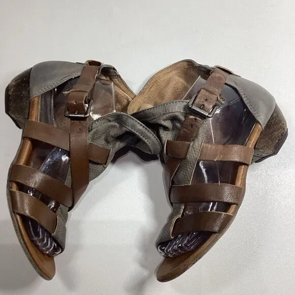Miz Mooz Cassidy Womens Faux Leather Strappy Gladiator Sandals