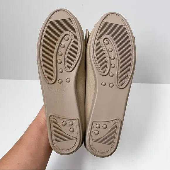 Mocassin Shoes Flats Beaded Fringe Leather 9M