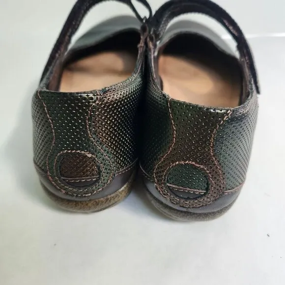 NAOT Reka Mary Jane Leather Rattlesnake Brown French Roast Shoes Size 38(7-7.5)