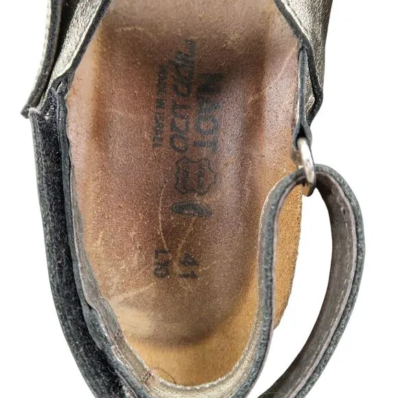 Naot Shoes Women 10 Sandal Fashion Comfort Metallic Leather Cork Adjustable Kate