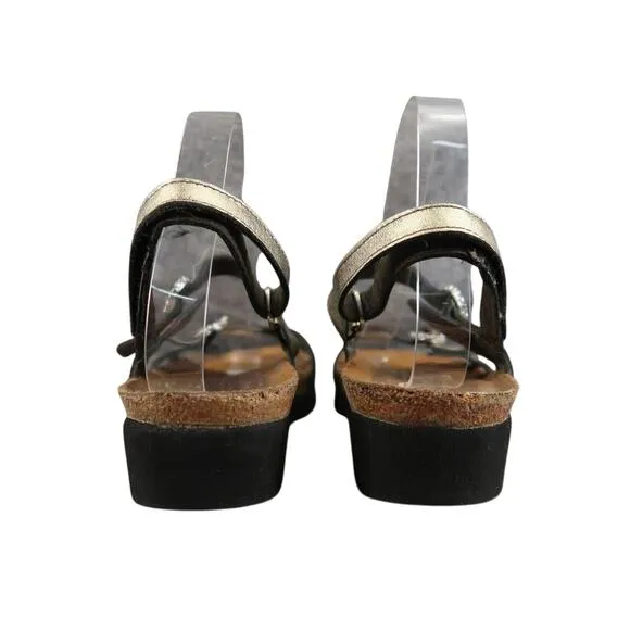 Naot Shoes Women 10 Sandal Fashion Comfort Metallic Leather Cork Adjustable Kate