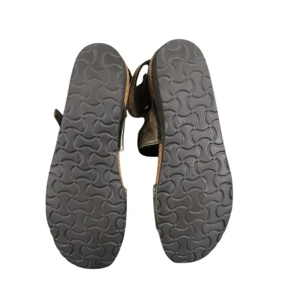 Naot Shoes Women 10 Sandal Fashion Comfort Metallic Leather Cork Adjustable Kate