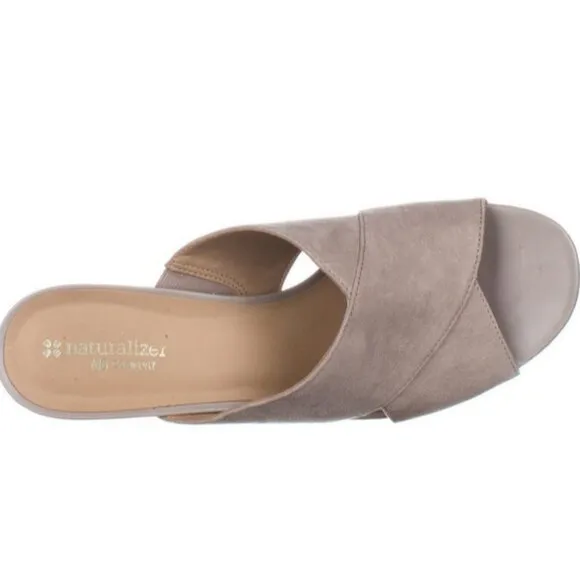 Naturalizer Arielle Sandals Shoes Grey Fabric, 8.5 US / 38.5 EU NEW IN BOX _