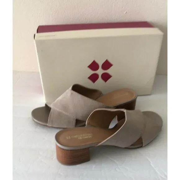 Naturalizer Arielle Sandals Shoes Grey Fabric, 8.5 US / 38.5 EU NEW IN BOX _