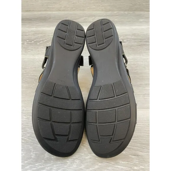 Naturalizer Karina Women's US 9M Black Leather Slip-On Open Toe Slingback Sandal