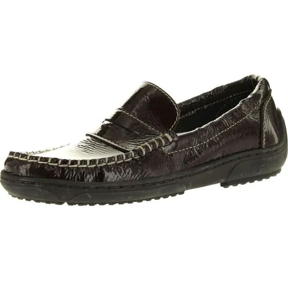 Naturino Polo Brown Patent ChildG flats-shoes 33 NEW