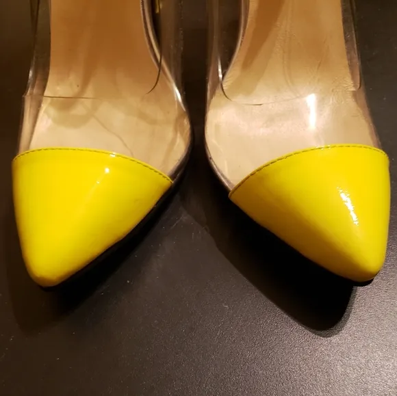 Neon Patent Leather and PVC Pump 8.5