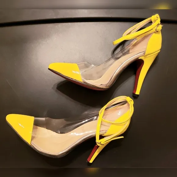 Neon Patent Leather and PVC Pump 8.5