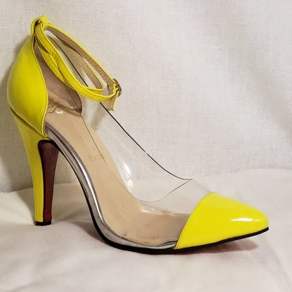 Neon Patent Leather and PVC Pump 8.5