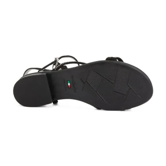 NEROGIARDINI Made In Italy Suede Studded Strappy Sandals