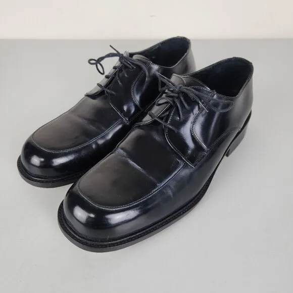 Nettleton Shoes Mens 11 Black Patent Leather Oxford Made In Spain Career Formal