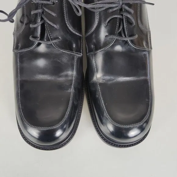 Nettleton Shoes Mens 11 Black Patent Leather Oxford Made In Spain Career Formal
