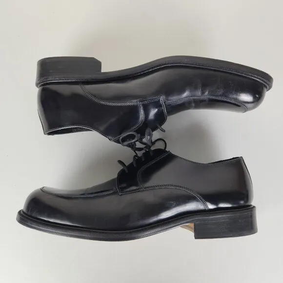 Nettleton Shoes Mens 11 Black Patent Leather Oxford Made In Spain Career Formal