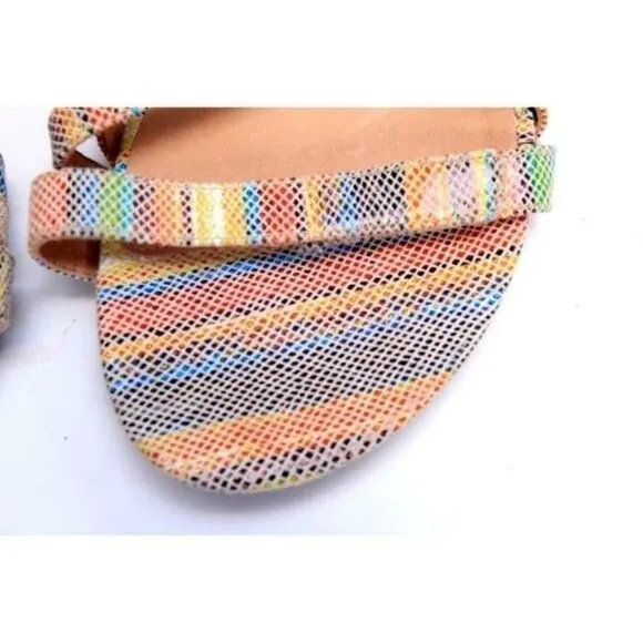 NEW ABEO sandals strappy rainbow dots 11 N