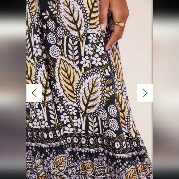 New Anthropologie Maeve Small Dress Sleeveless Maxi Dress With Cut Out Floral