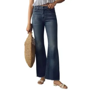 NEW ASKK NY geek crop flare jeans in auburn
