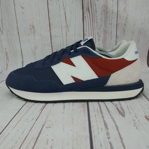 New Balance 237 Mens Size 13 D Running Shoes Red White Blue Sneakers